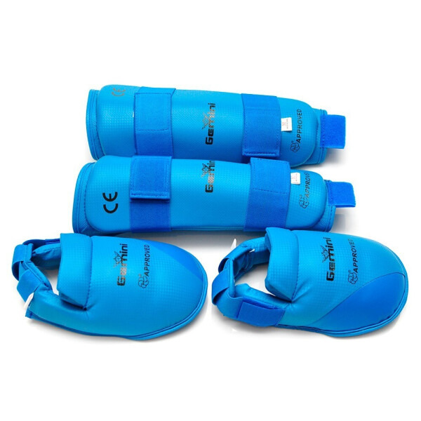 

Защита голени с футами для единоборств PU Gemini WKF Синие L (G-3958-B)