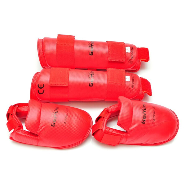 

Защита голени с футами для единоборств PU Gemini WKF Красные S (G-3958-R)