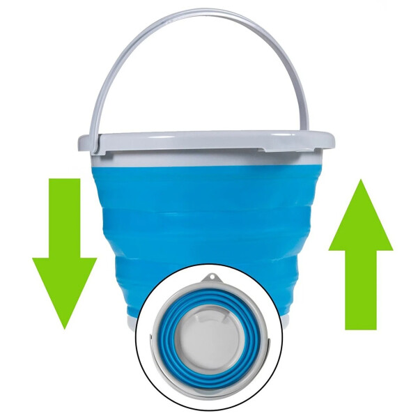 

Туристическая посуда Ведро 10 литров туристическое складное Collapsible Bucket v-b-10