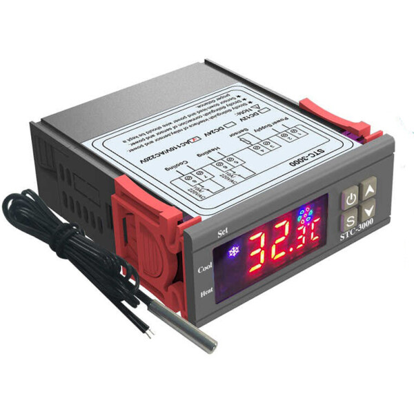 Акция на Контроллер температуры BauTech STC-3000 Цифровой 12V (1004-897-02) от Allo UA