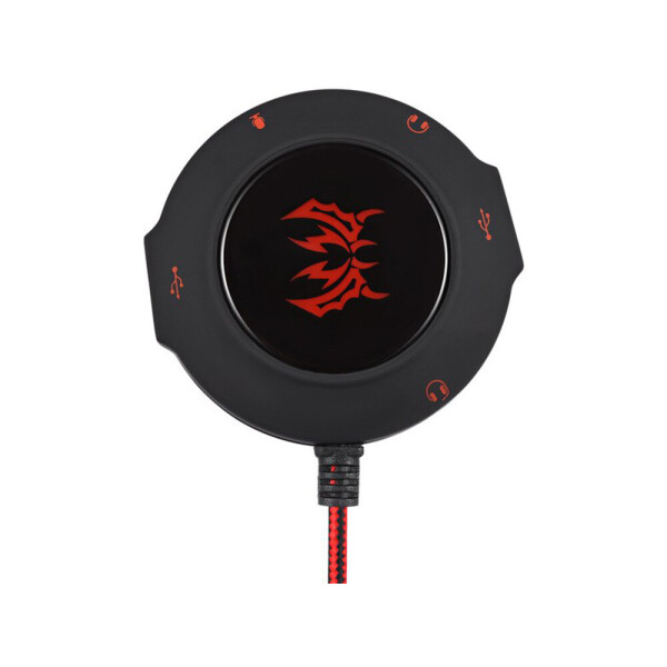 Акція на Звуковая карта Kotion S2 с USB хабом, внешняя Красный (1003-899-01) від Allo UA