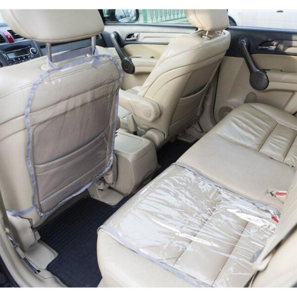 Акція на Комплект - Защита на спинку сиденья и сидушку в машину NAF-Grey (серый) від Allo UA