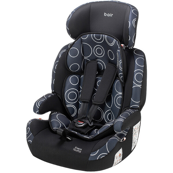 

Автокресло Bair Beta Iso-fix 1/2/3 (9-36 кг) DBI1424 черный - темно-синий (круги)
