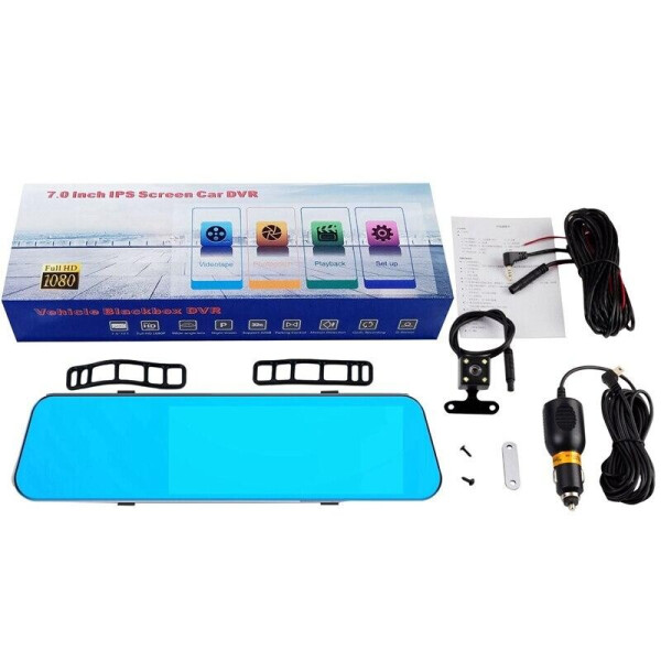 

Зеркало видеорегистратор DVR L1025 7"; экран 2 камеры