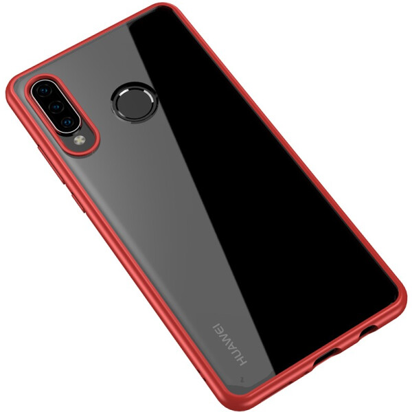 

Чехол Ipaky Bright Series/TPU frame With Clear PC Case Huawei P30 Pro Red/Clear