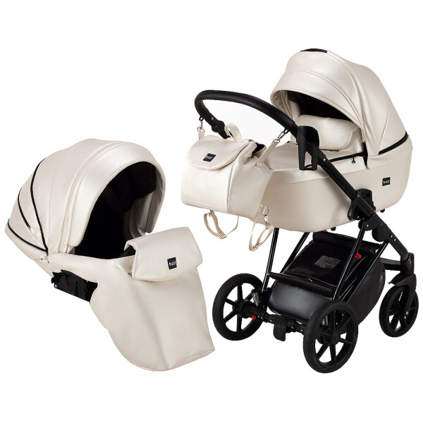 

Коляска 2 в 1 Bair Infinity кожа 100% слоновая кость