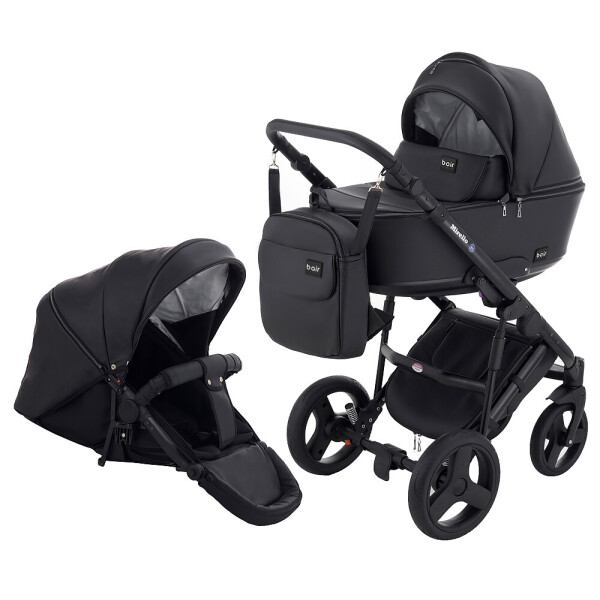 

Коляска 2 в 1 Bair Mirello кожа 100% M-30 черный