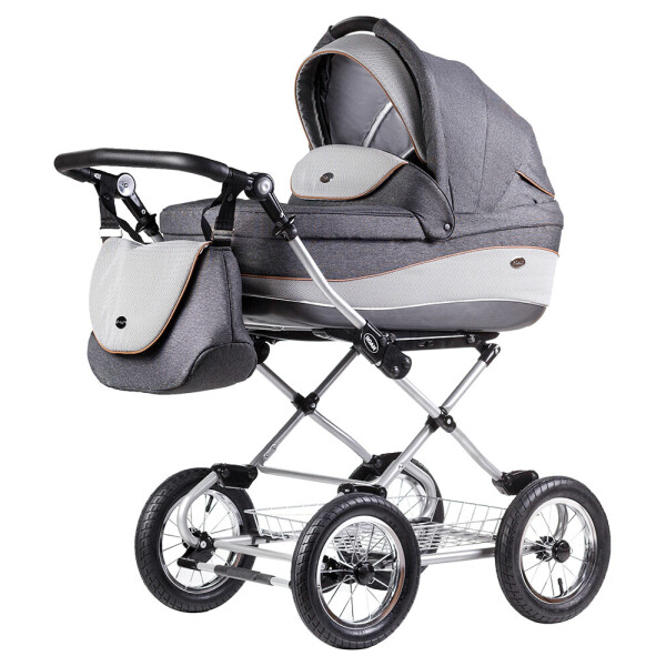 

Коляска 2 в 1 классическая Roan Emma (12"sery) E60 серый - серый (узор)