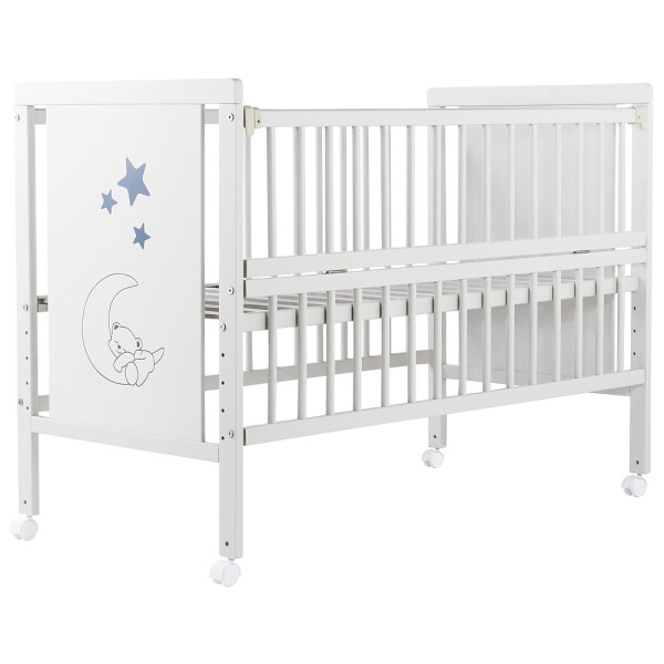 

Кровать Babyroom Медвежонок M-01 откидной бок, колеса бук белый