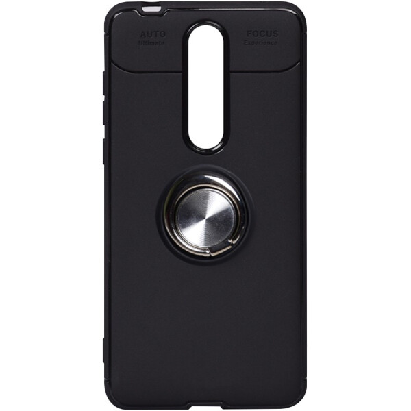 

Чехол TOTO Car Magnetic Ring TPU Case Nokia 3.1 Plus Black/Silver
