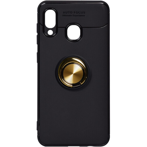 

TOTO Car Magnetic Ring TPU Case Samsung Galaxy A20/A30 Black/Gold