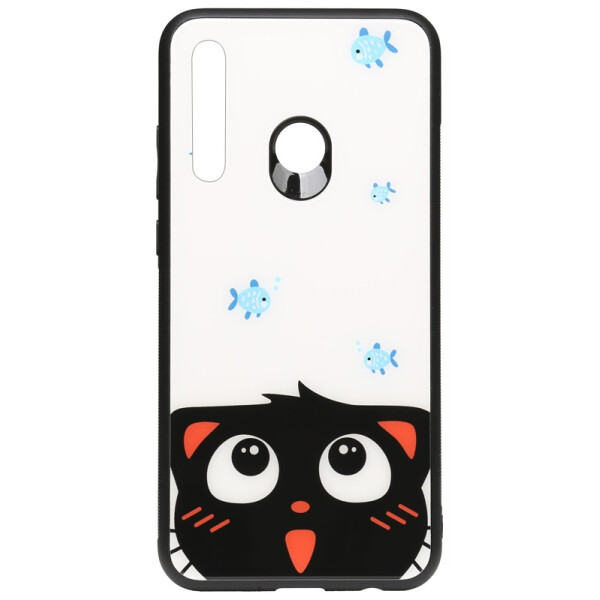 

TOTO Cartoon Print Glass Case Huawei P Smart Z Cat and fish