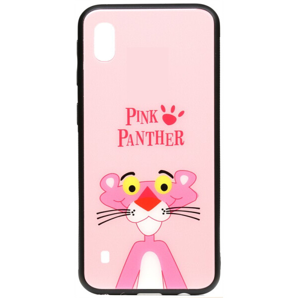 

TOTO Cartoon Print Glass Case Samsung Galaxy A10 Pink Panther