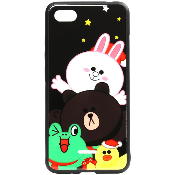 

Чехол TOTO Cartoon Print Glass Case Xiaomi Redmi 6A Line friends all about