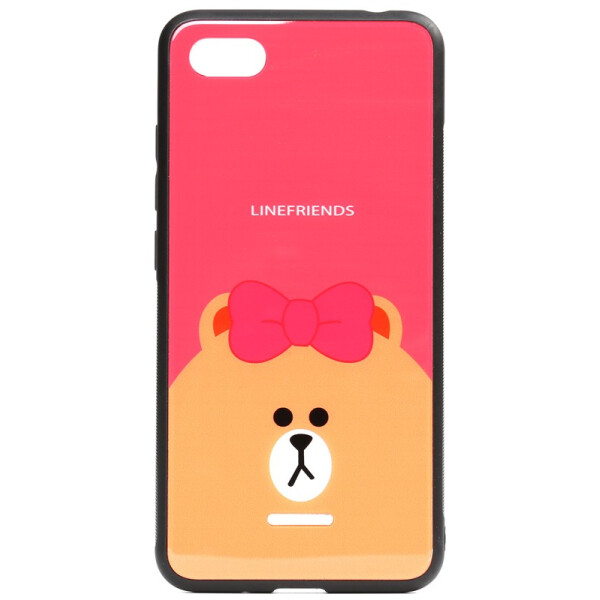 

Чехол TOTO Cartoon Print Glass Case Xiaomi Redmi 6A Line friends Brown