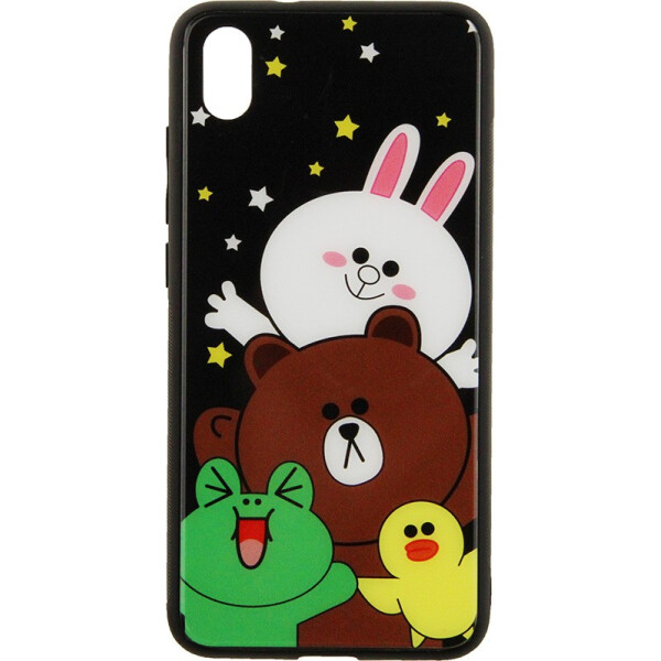 

Чехол TOTO Cartoon Print Glass Case Xiaomi Redmi 7A Line friends all about