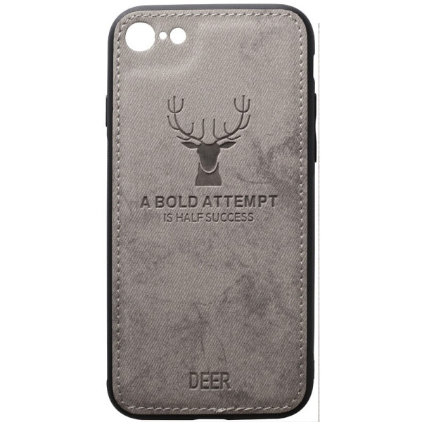 

TOTO Deer Shell With Leather Effect Case Apple iPhone 7/8 Grey