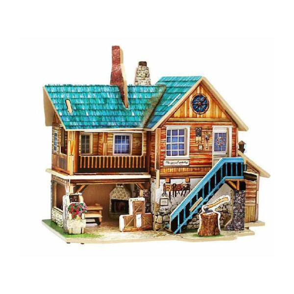 

Кукольный домик Diy 3D пазл Diy Деревянный Деревенский домик (1006-379-06)