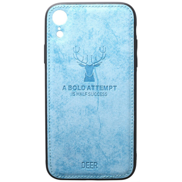 

TOTO Deer Shell With Leather Effect Case Apple iPhone XR Blue