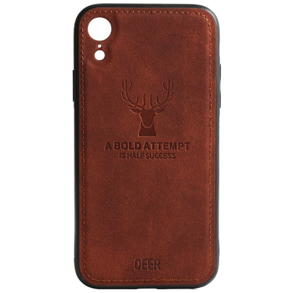 

TOTO Deer Shell With Leather Effect Case Apple iPhone XR Brown