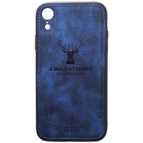 

TOTO Deer Shell With Leather Effect Case Apple iPhone XR Dark Blue