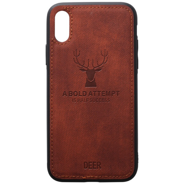 

TOTO Deer Shell With Leather Effect Case Apple iPhone XS Max Brown