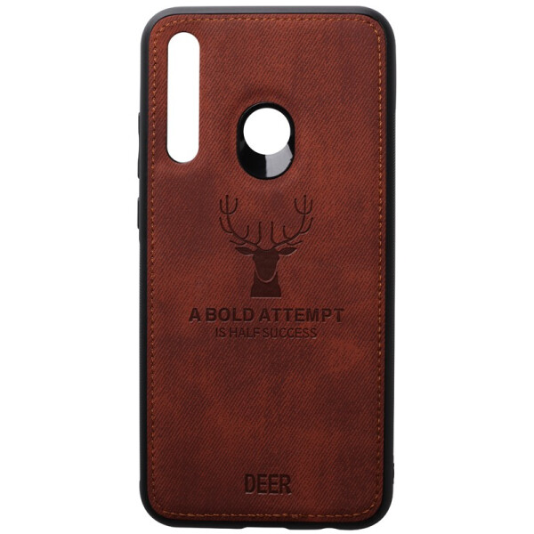 

Чехол TOTO Deer Shell With Leather Effect Case Huawei P Smart+ 2019 Brown