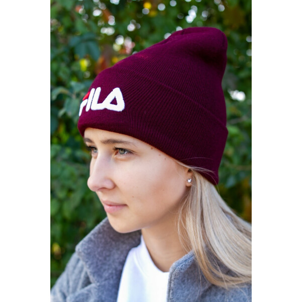 

Шапка зимняя BGL Fila Бордовая (1402)