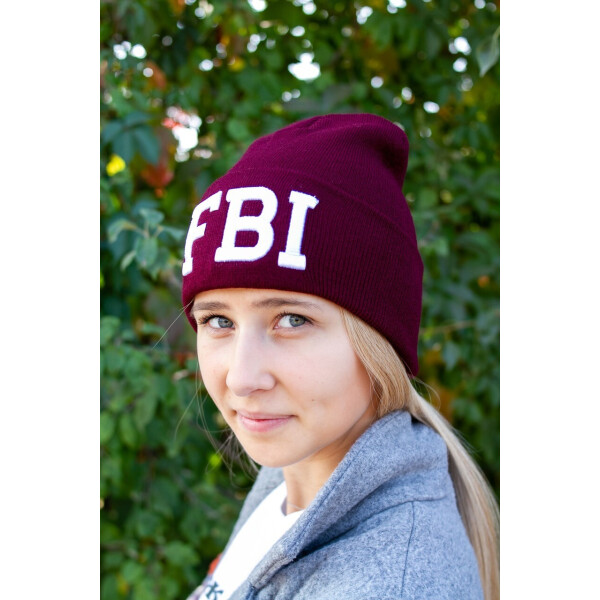 

Шапка зимняя BGL FBI Бордовая (1403)