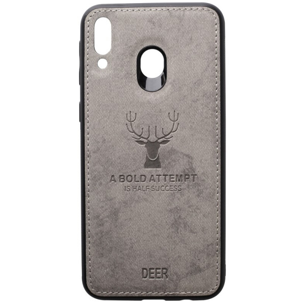 

TOTO Deer Shell With Leather Effect Case Samsung Galaxy M20 Grey