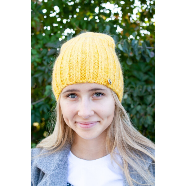 

Шапка зимняя двойная BGL из мохера Желтая (1416)