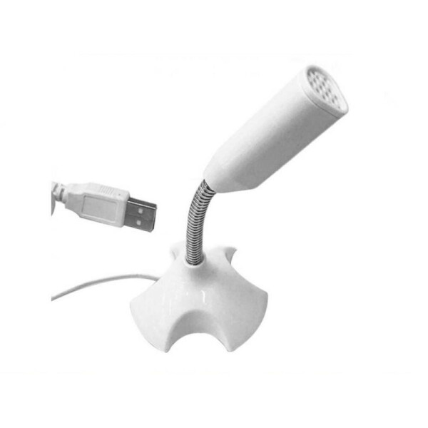 

Микрофон BauTech PC USB 13 см На подставке Белый (0903-100-01)