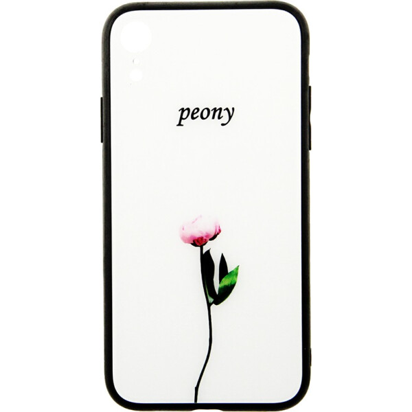 

TOTO Glass Fashionable Case Apple iPhone XR Peon on White