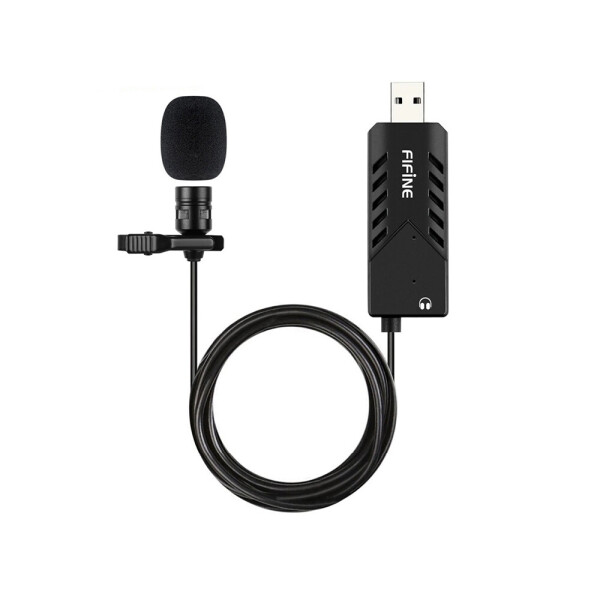Акція на Микрофон Fifine Конденсаторный USB со звуковой картой для ПК Черный (1007-451-00) від Allo UA