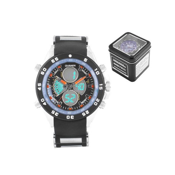 

Часы Quamer 1103 наручные в подарочной упаковке Черный с серебром (1007-775-01)