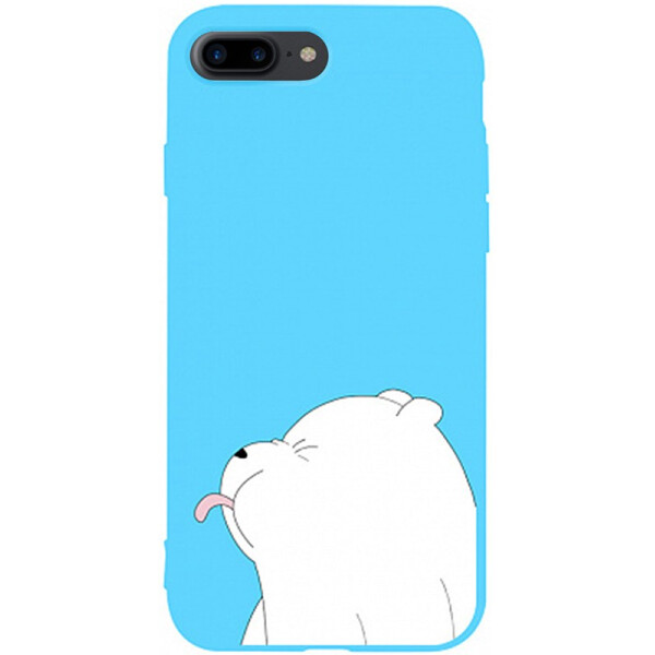 

TOTO Matt TPU 2mm Print Case Apple iPhone 7 Plus/8 Plus #57 Bear Tongue Sky Blue