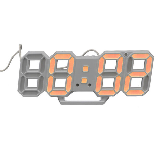 

3D часы Digoo С будильником Светодиодные Белый корпус Оранжевый (1004-584-01)