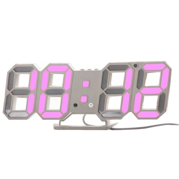 

3D часы Digoo С будильником Светодиодные Белый корпус Розовый (1004-584-02)