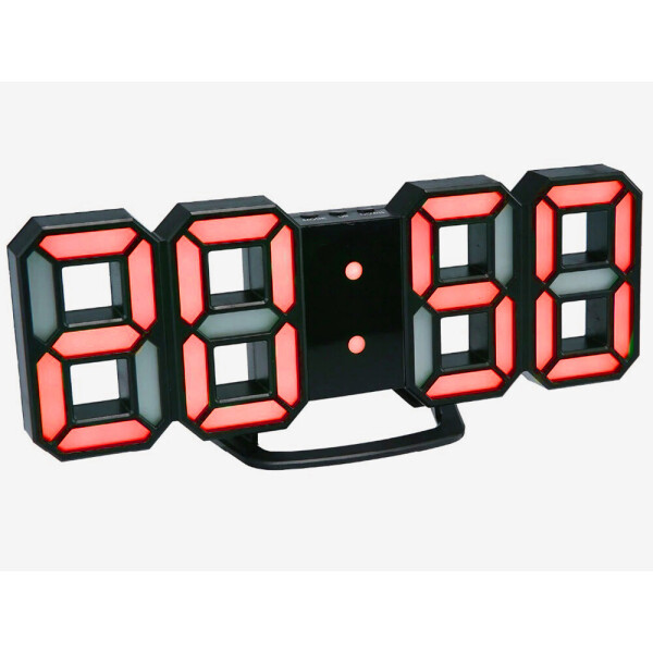 Акція на 3D часы Digoo С будильником Светодиодные Черный корпус Красный (1004-584-08) від Allo UA