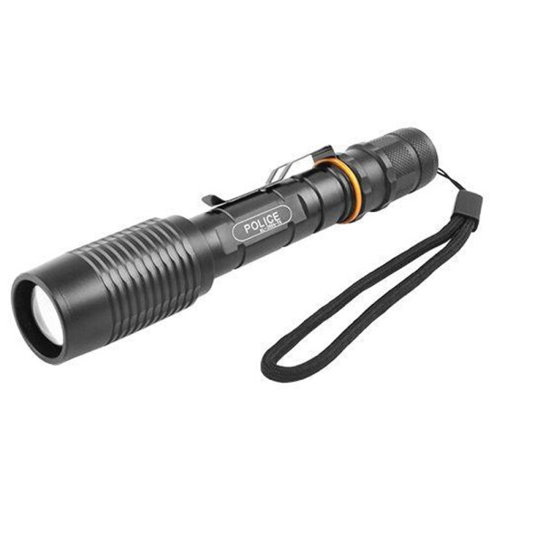 

Фонарь Police 2804-T6, ЗУ 220V, zoom, зажим, Box + 2 х аккумулятор 18650 Черный (1006-981-00)