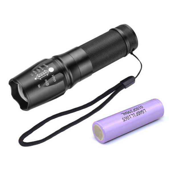 

Фонарь Police 2831/2381-T6, ЗУ 220V, zoom, Box + Оригинальный аккумулятор LG 18650 3400 mAh Черный (1006-982-00)