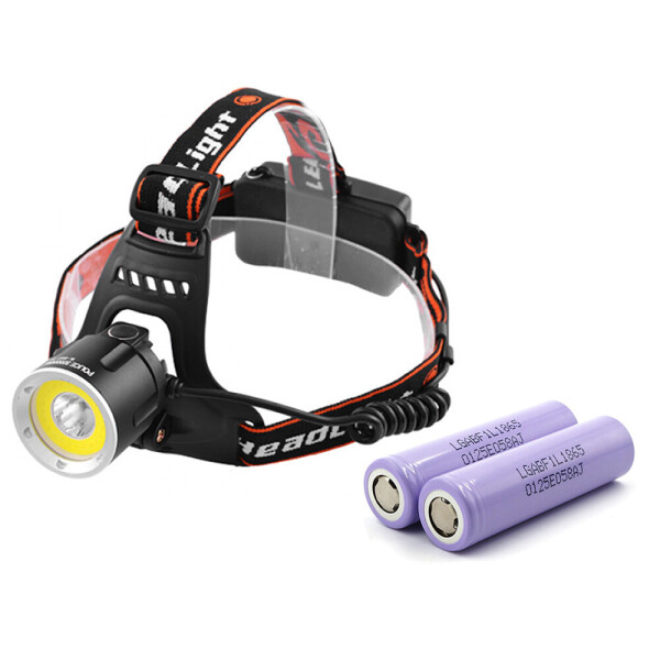 

Фонарь Police 8003-T6+COB Налобный, ЗУ 220V/12V, Box + 2 х Оригинальный аккумулятор LG 18650 3400 mAh Черный (1007-006-00)