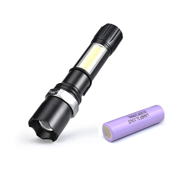 

Фонарь Police 8626C-XPE+COB, microUSB, zoom, Box + Оригинальный аккумулятор LG 18650 3400 mAh Черный (1006-987-00)
