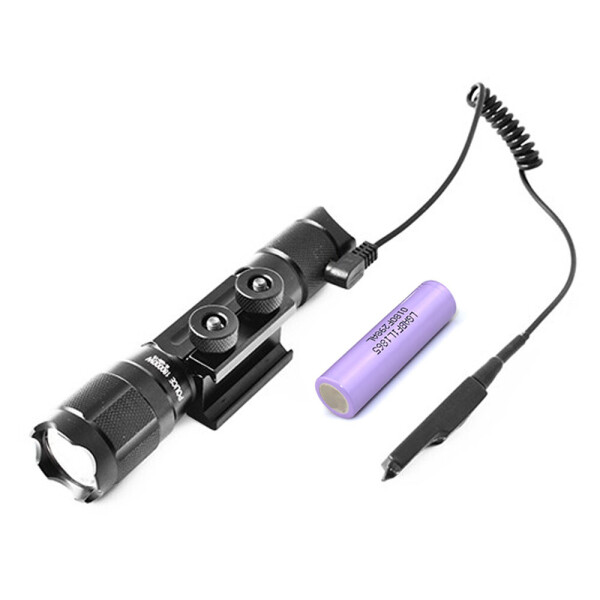 

Фонарь Police Q90-T6, под ружье, ЗУ 220V/12V, Box + Оригинальный аккумулятор LG 18650 3400 mAh Черный (1006-996-00)