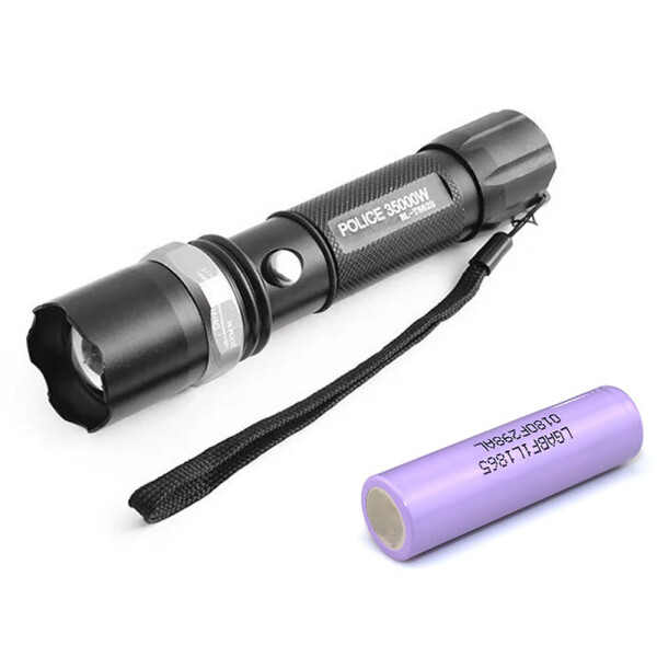 

Фонарь Police T8628/T862Bike-XPE, ЗУ 220V/12V, zoom, велокрепление, Box + Оригинальный аккумулятор LG 18650 3400 mAh Черный (1006-998-00)