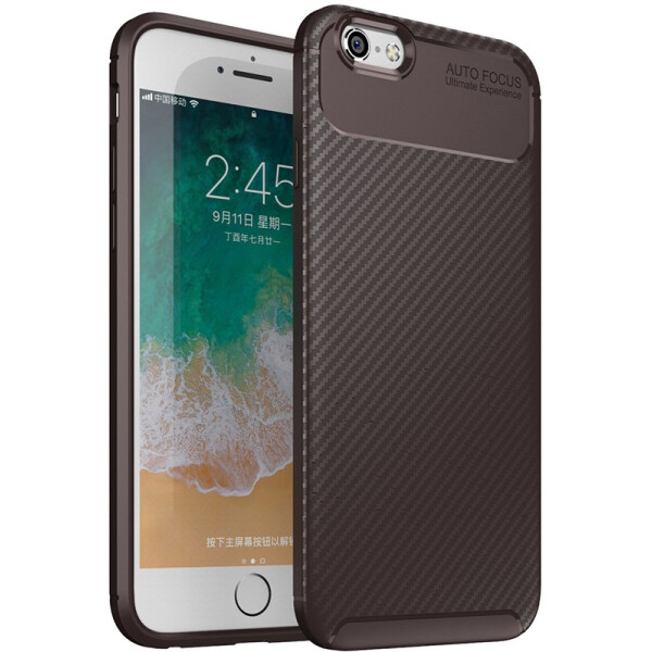 

TOTO TPU Carbon Fiber 1,5mm Case Apple iPhone 6/6s Coffee