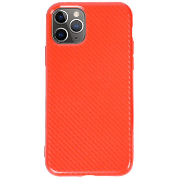 

TOTO TPU Carbon Fiber 2,0mm Case Apple iPhone 11 Pro Max Red