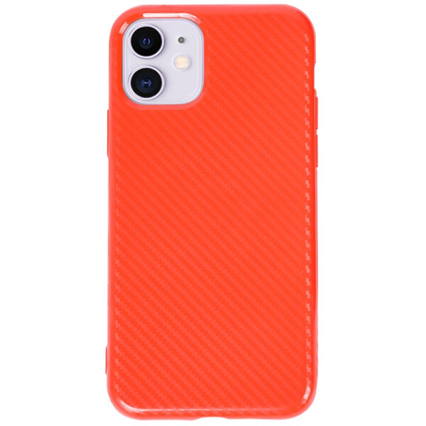 

TOTO TPU Carbon Fiber 2,0mm Case Apple iPhone 11 Red