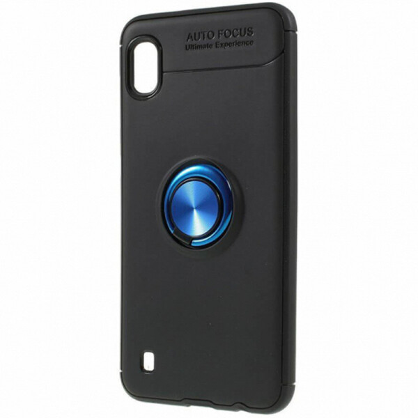 

TPU чехол Deen ColorRing под магнитный держатель для Samsung Galaxy A10 (A105F) (Черный / Синий) (761555)