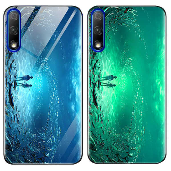 

TPU+Glass чехол светящийся в темноте для Huawei Honor 9X (Под водой) (775933)